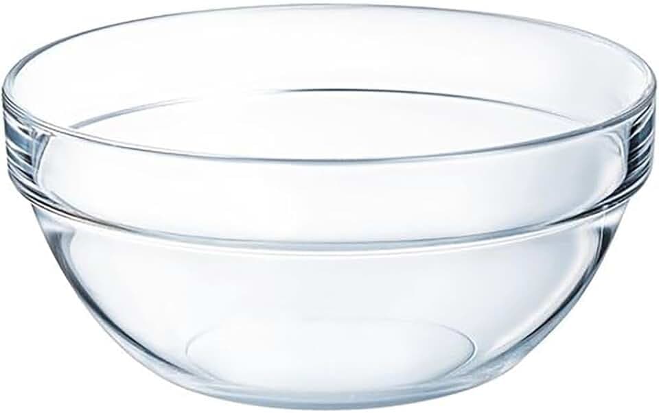 Arcoroc ARC 09994 Empilable Schale, Stapelschale, Schüssel, 26cm, 4.5 Liter, Glas, transparent, 1 Stück