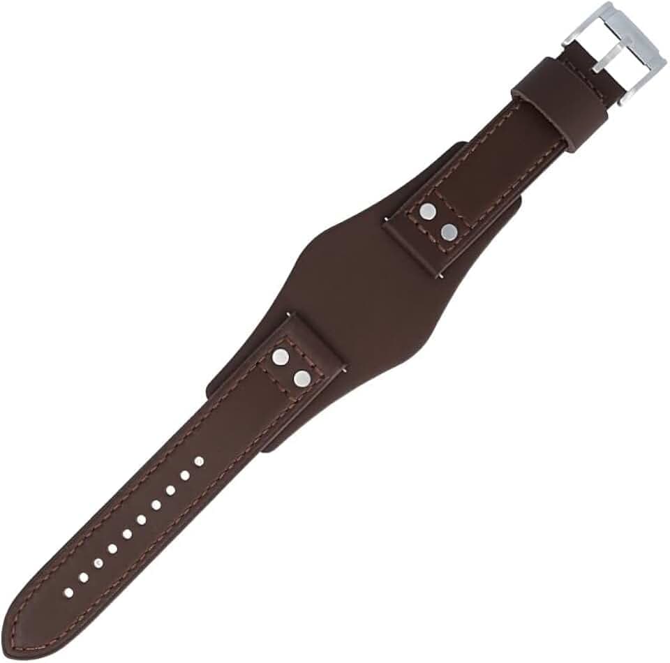 Fossil Uhrenarmband 22mm Leder Braun Silber - CH-2891 | LB-CH2891