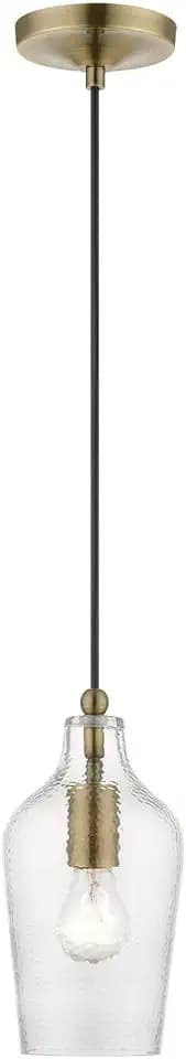 Livex Lighting 41240-01 Avery Mini Pendant, Antique Brass
