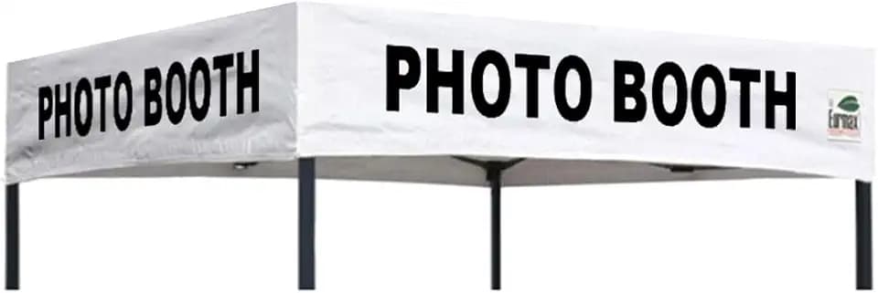 Eurmax USA Printed 5x5 Photo Booth Flat Replacement Canopy Top (White)