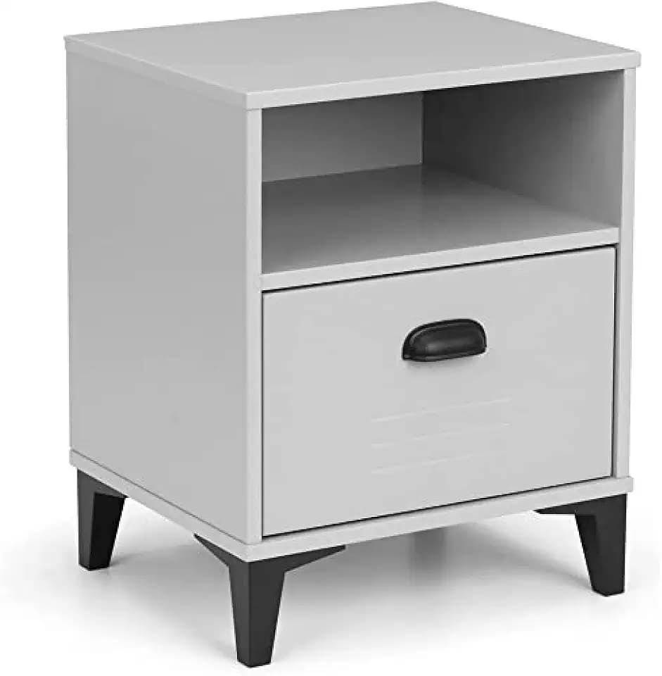 Julian Bowen Lakers Locker Nachttisch mit 1 Schublade, grau