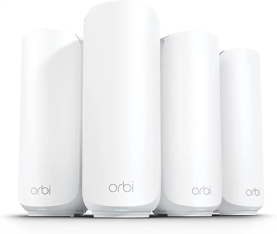 NETGEAR Orbi 370 Series WiFi 7 Mesh System, Up to 8,000 sq ft., 4 Pack