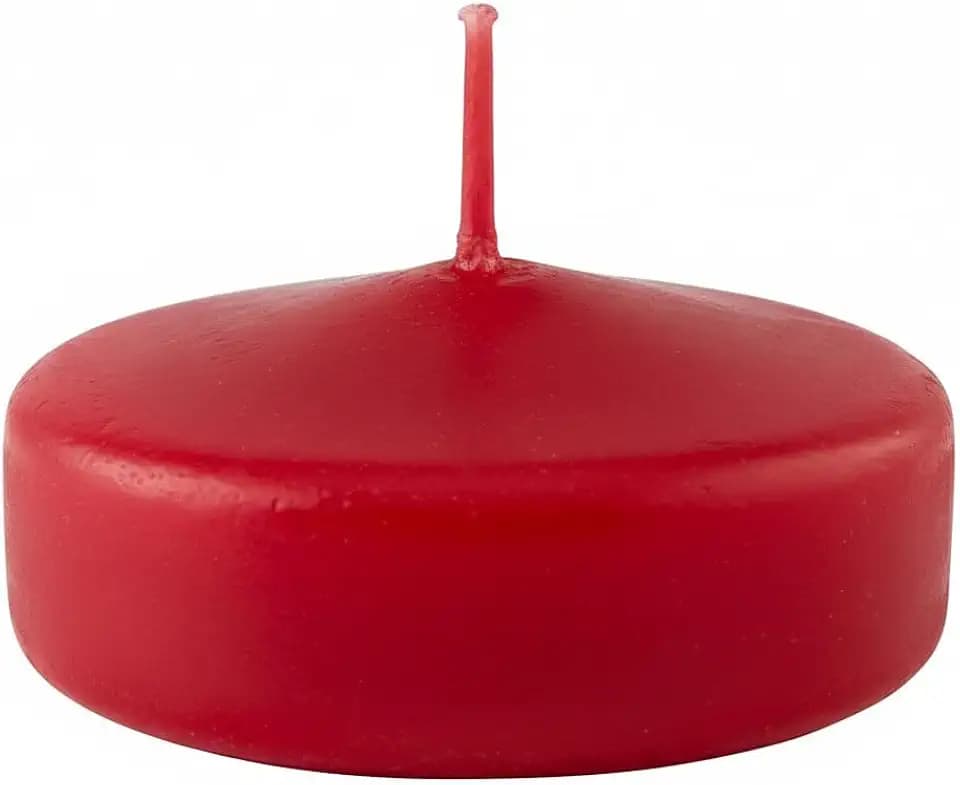 28 Schwimmkerzen - Durchmesser 5 cm - 5,5 Stunden Brenndauer - Farbe Rot - Cereria Di Giorgio