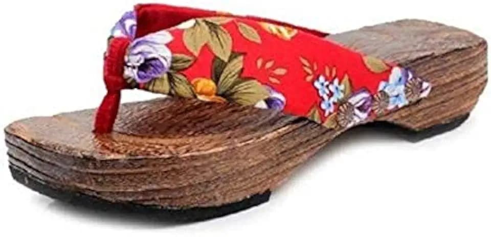 Black Sugar Damen Mädchen Geta Holz Fersen Sandale Samurai Hausschuhe Japan Haus Ausgang Cosplay Yugata Geisha