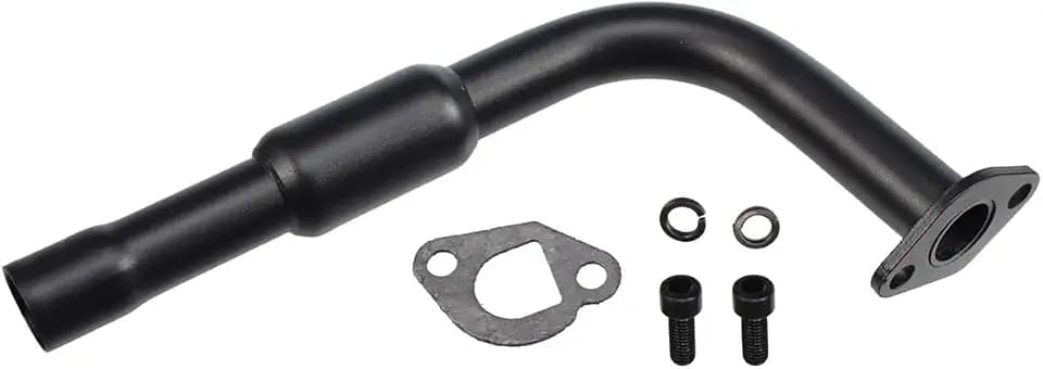 Black performance 212cc Mini Bike Exhaust Pipe With Female Thread