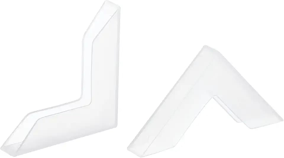 sourcing map PP Eckenschutz L-Form 45x8mm für Keramik, Glas, Metallbleche, transparent 36 Stück
