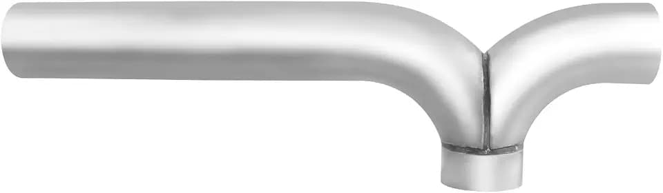 Universal 5" Exhaust Elbow Splitter Pipe, 5" Inlet (OD) 5" Outlet (OD), Aluminized Y Pipe