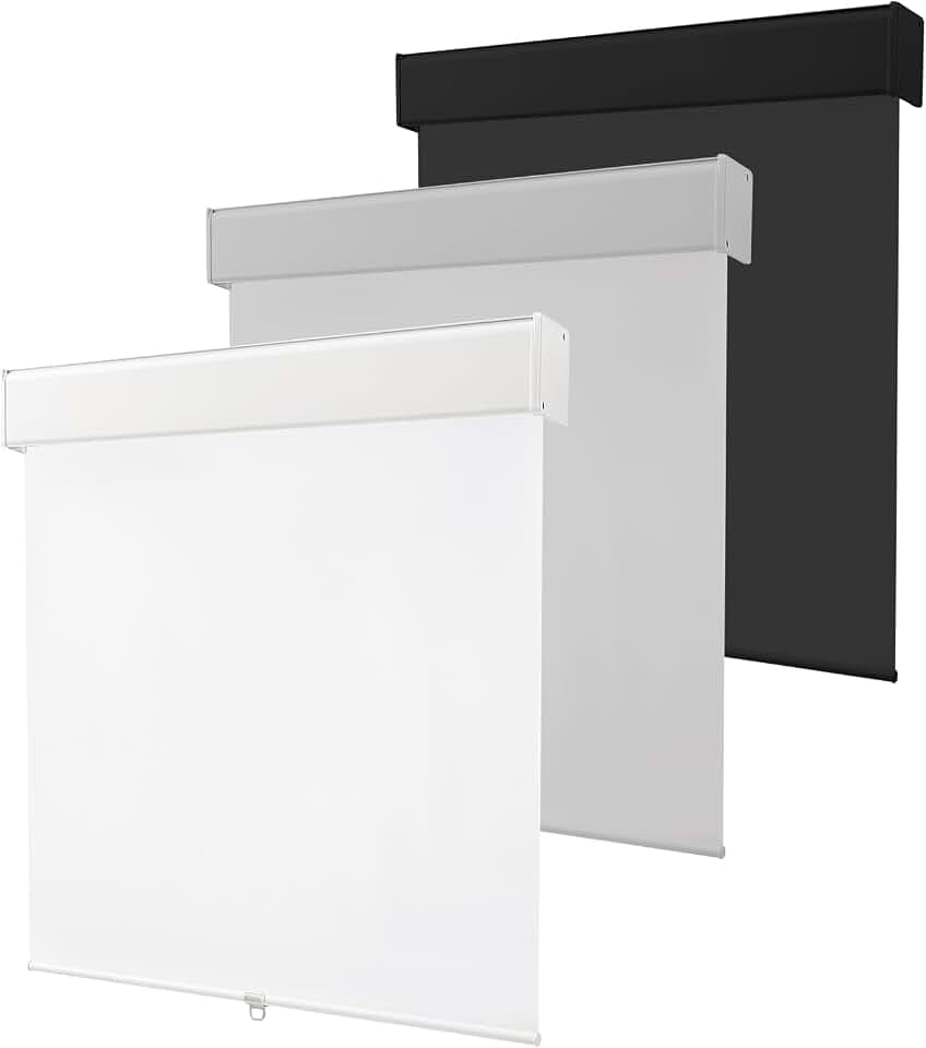 Melodieux 100% Blackout Cordless Free-Stop Roller Shade, Window Blind with Thermal Insulated, UV Protection Fabric. Roller Blind for Office and Home. Easy to Install. White, 48" W x 72" H