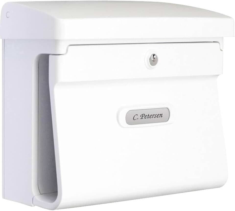 Burg-WÄCHTER Briefkasten mit Zeitungsfach ohne Namensschild, Kunststoff, Einwurf-Format DIN C4, 2 Schlüssel, Bremen 885 W, Weiß (ähnlich RAL 9003)
