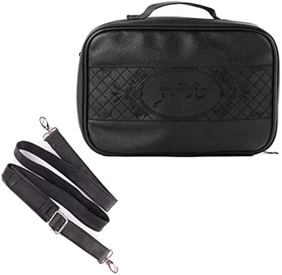 Tallit and Tefillin Faux Leather Prayer Travel Tote Bag Rain Proof Carry Handle And shoulder strap