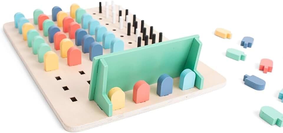 Code Cracker – Logik- und Denkspiel aus Holz mit bunten Kiefern – Familien- und pädagogische Herausforderung für Kinder
