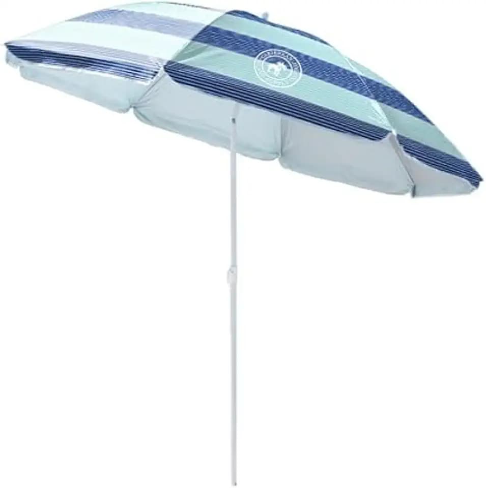 Caribbean Joe Beach Sun Umbrella, Portable, UV Protection, Great for Outdoor, Shoulder Carry Bag, Full 6 ft Arc