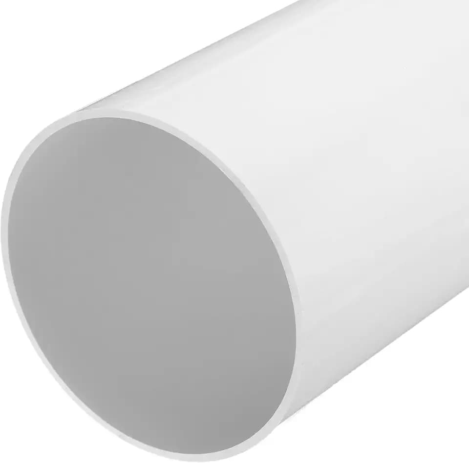 MECCANIXITY 6.3 Inch PVC Rigid Tube Round Pipe Hardware Tubing 152mm ID 160mm OD 35cm/14" Length White High Impact for Water Pipe, Cable Sleeve