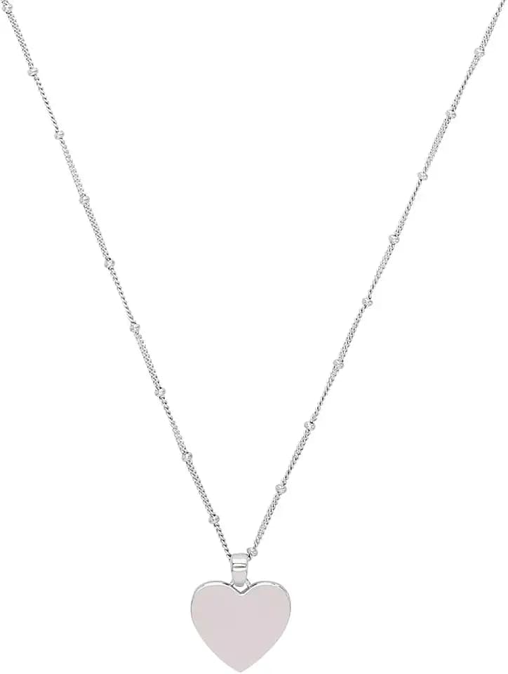 Amor Kette mit Anhänger 925 Sterling Silber Damen Halsschmuck, mit Zirkonia synth., 45 cm, Silber, Kommt in Schmuck Geschenk Box, 2026024