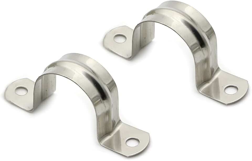 25mm Edelstahl 304 Rohrschelle U-Typ Rohrschelle Rohrschelle Klemme Zangen Kupplungs Hoop Packung mit 25PcsGroßhandel silberfarben