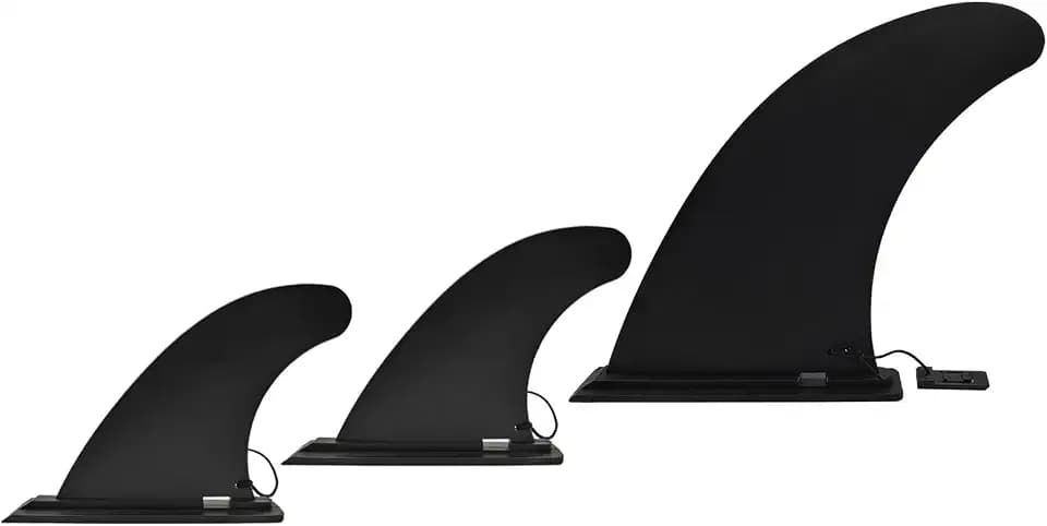 Paddle Board Fins Replacement Set of 3 (1P 9" & 2P 5"), Choose from Three Options, Nylon Fiberglass Reinforced Detachable Quick Release Paddleboard Fin for Most ISUP, Inflatable Paddleboard