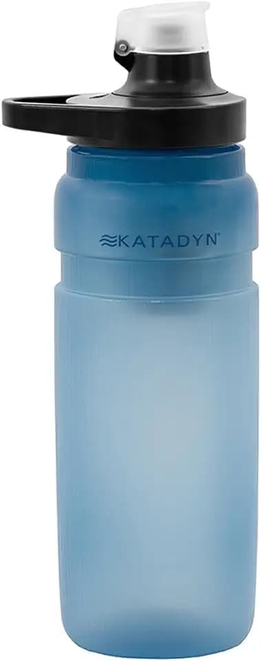 Katadyn BeFree AC Bottle 0.7L Blue Outdoor Wasserfilter - Trinkflasche Ultraleicht | Hohlfaser und Aktivkohle | Fahrrad Camping Wandern Trekking Reisen | BPA-frei (Blau)
