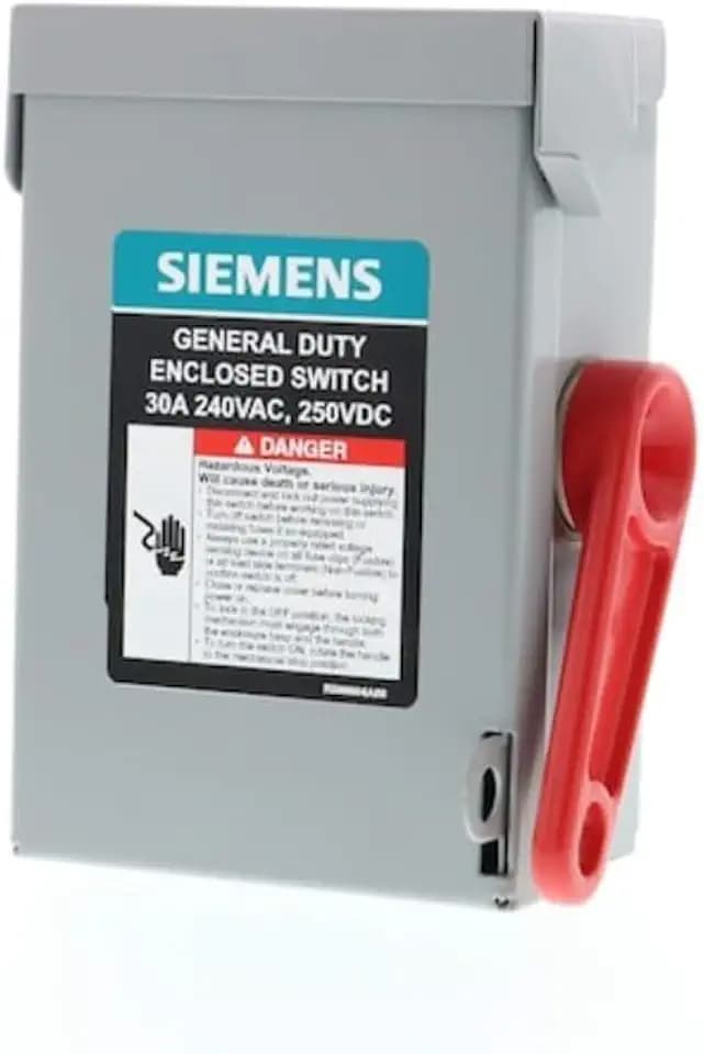 Siemens GNF321A 30-Amp, 3-Pole, 240V General Duty Compact Series Safety Switch, Non-Fusible, Indoor