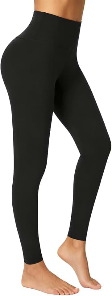 Sport Leggings Damen High Waist mit Innentasche -Blickdicht Leggins Sporthose Laufhose für Yoga Gym
