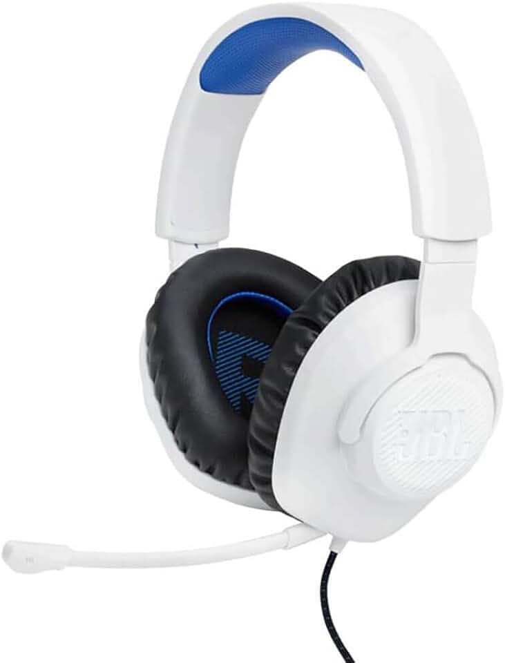 JBL Quantum 100P Konsole – Gaming-Headset für PlayStation, Weiß