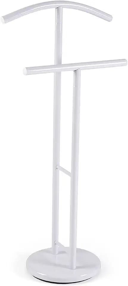 Versa Begna Moderner multifunktionaler Nachttisch mit 2 Kleiderbügeln für Herren- oder Damenkleidung, Maße (H x L x B) 100 x 28,5 x 45 cm, Stahl, Schwarz