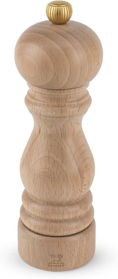 Peugeot 0870418 Paris Pfeffermühle Holz, 5,6 x 5,6 x 18 cm, Natur