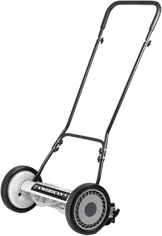 American Lawn Mower 1815-18 18-Inch 5-Blade Push Reel Lawn Mower, Black