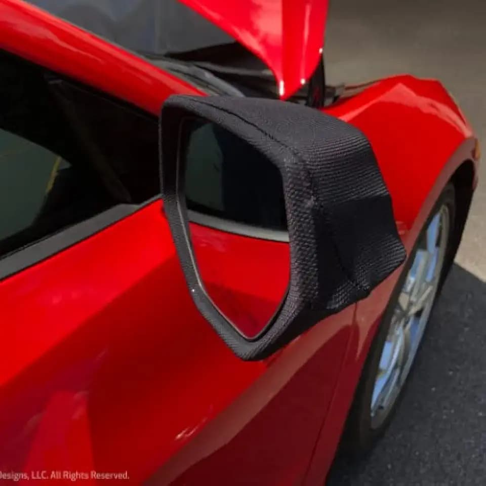 C8 Corvette Stingray NoviStretch Mirror Bra Covers High Tech Stretch Mask Fits: All C8 Corvettes 2020 and Later