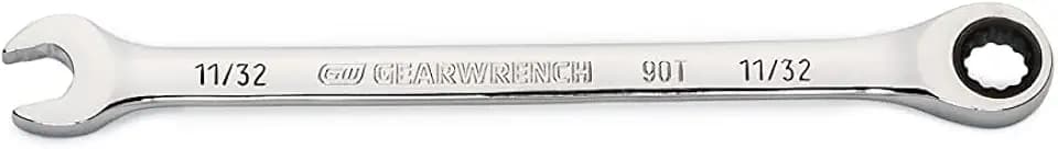 GEARWRENCH 11/32" 4 Degree Swing Arch 12 Point Ratcheting Combination Wrench - 86942