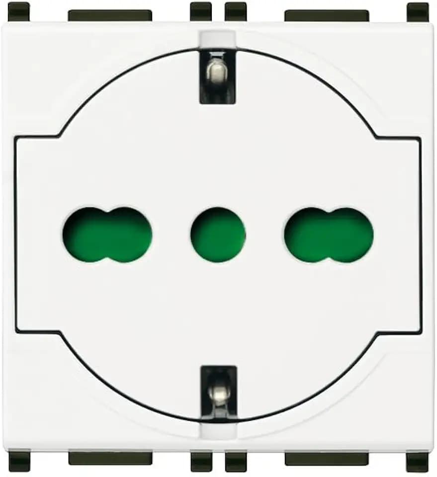 VIMAR 0R14211 Plana Universalsteckdose Sicury P40 16 A 2 Module Weiß