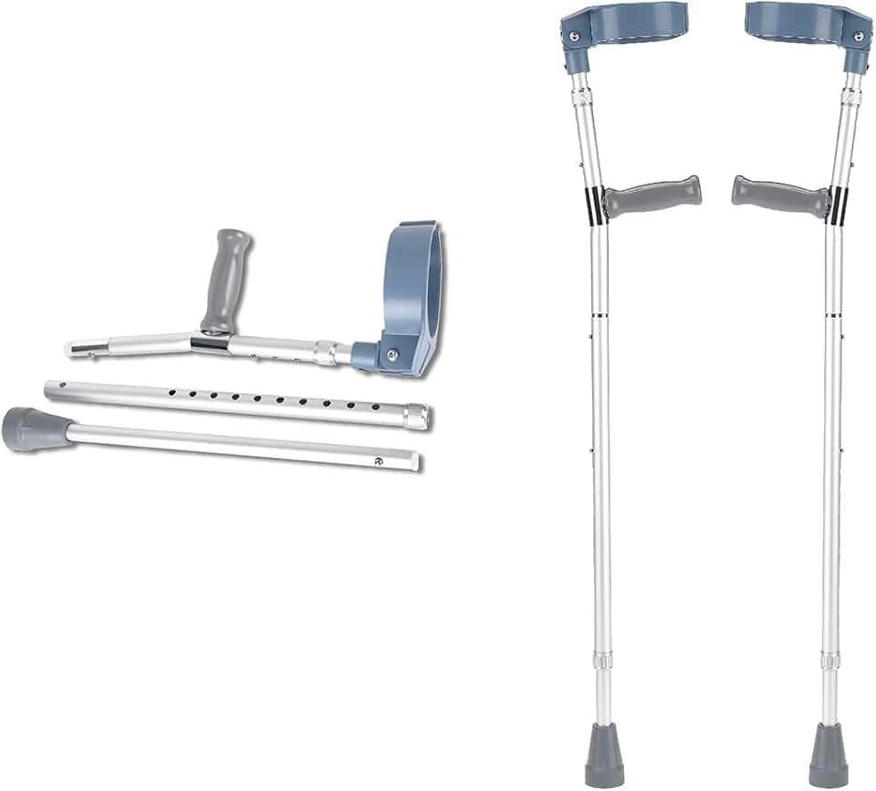 LIXIANG - Forearm Crutches for Adults, Adjustable Adult Crutches, Arm Crutches Forearm,2 Unit