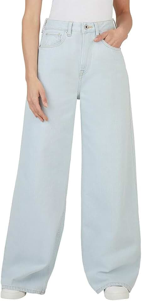 Pepe Jeans Damen Jeans Wide Leg Jeans Uhw