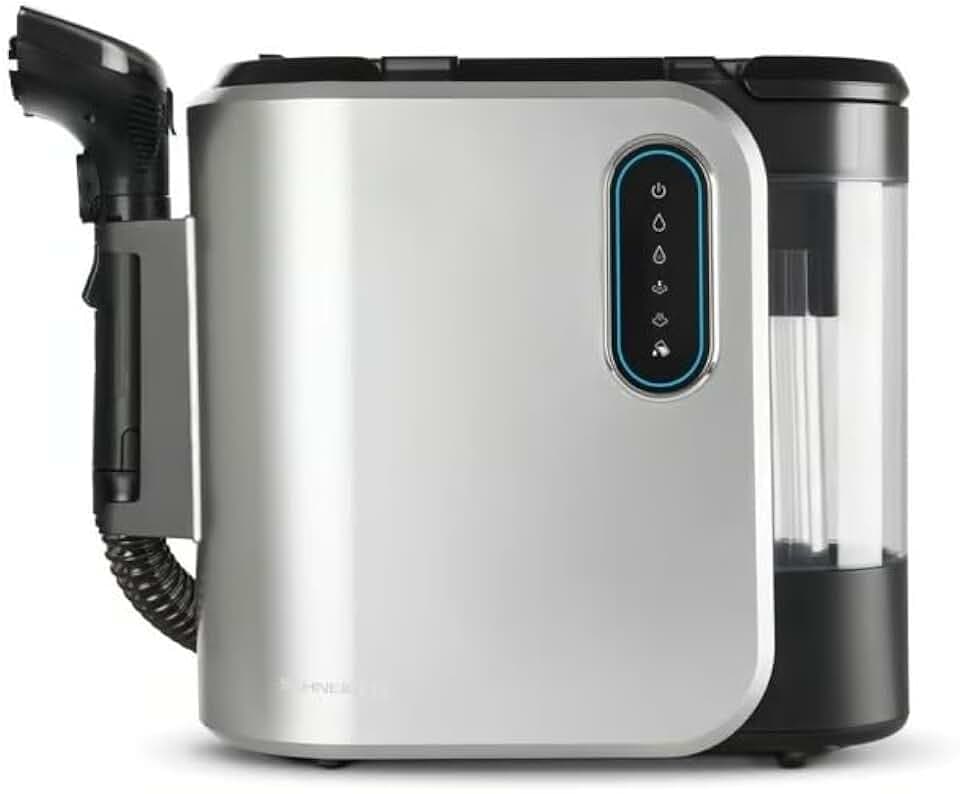 Schneider Dual Spot Steam XL SCVC04DEXL Dampfreiniger, 2000W, 3 Reinigungsmodi, 1,6L Tank, Black
