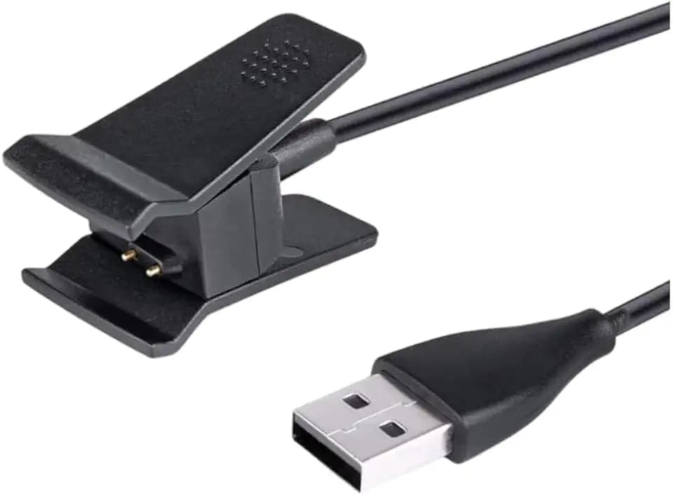 Black Charger Compatible for Fitbit Alta, Replacement USB Charging Cable Clip for Fitbit Alta Fitness Tracker 100cm / 3.3ft Arm and Wristband Technology, Charging Cables Accessories