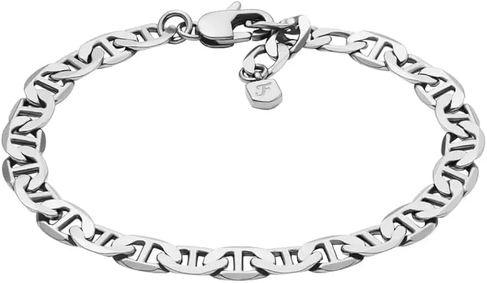 Fossil Heritage Silver JA7239040 Bracelet Unisexe en Acier inoxydable Taille Unique, Taille Unique, Acier inoxydable, Pas de gemme