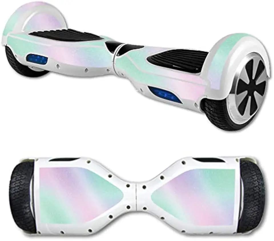MightySkins Glossy Glitter Skin for Self Balancing Mini Scooter Hover Board - Cotton Candy | Protective, Durable High-Gloss Glitter Finish | Easy to Apply, Remove, and Change Styles | Made in The USA