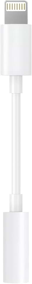 Apple MFi Certified Lightning to 3.5mm Headphone Jack Adapter -Premium Audio Quality & DAC Chip for Music Listening Car, Gym, Home Office, Compatible with iPhone 14/13/12/11/X/8/7 1Pack (White)