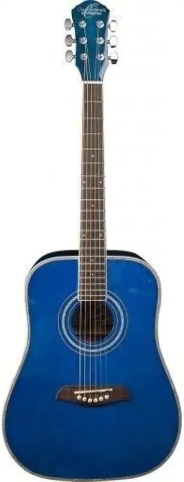 Oscar Schmidt OGHSTBL-A 1/2 Size Dreadnought Acoustic Guitar Trans Blue