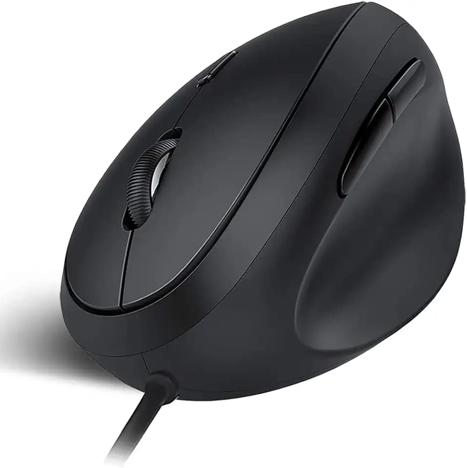 Wired Ergonomic Mouse, Optical Vertical Mouse with 3 Adjustable 800/1200/1600, 6 Buttons USB Computer Mouse