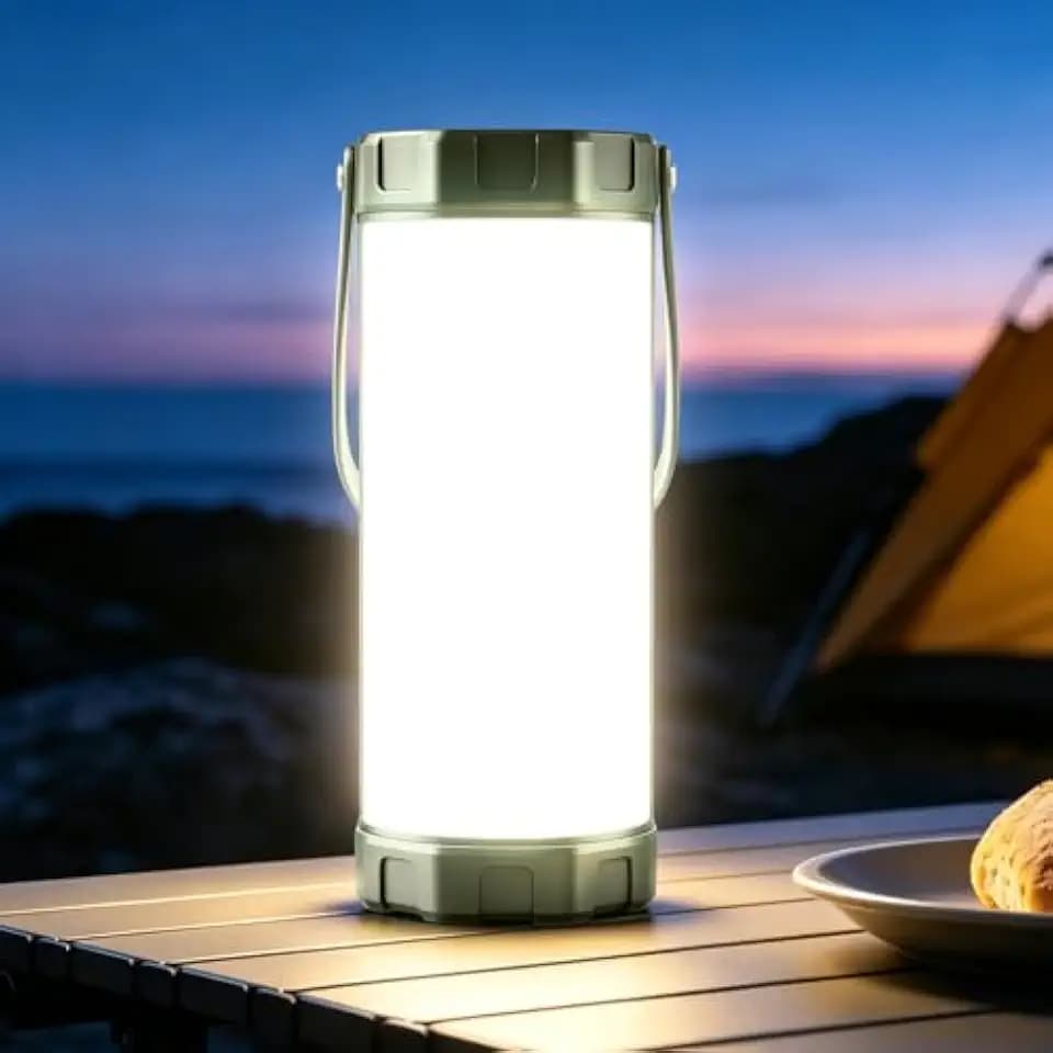Glocusent 106 LED Camping Lights, 5000mAh Rechargeable Lantern for Outages