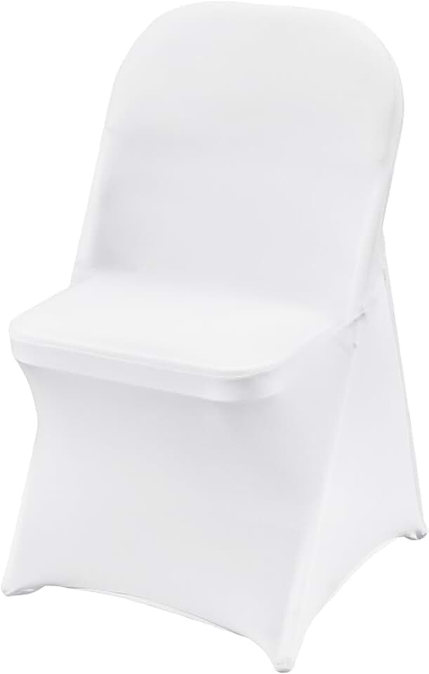 VEVOR 100 Pcs Stretch Spandex Folding Chair Covers Universal Fitted White
