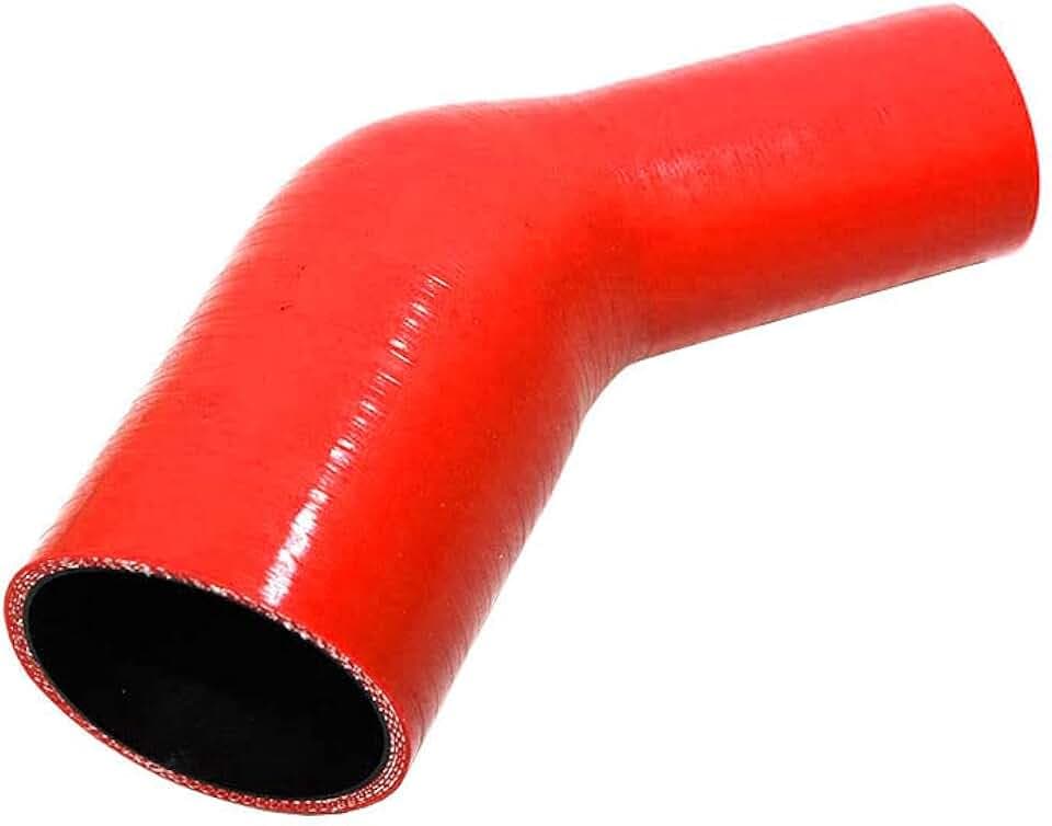 4-Ply Reinforced High Temperature 2" to 3" ID 45 Degree Elbow Reducer Coupler Silicone Hose (RED, 2"-3")