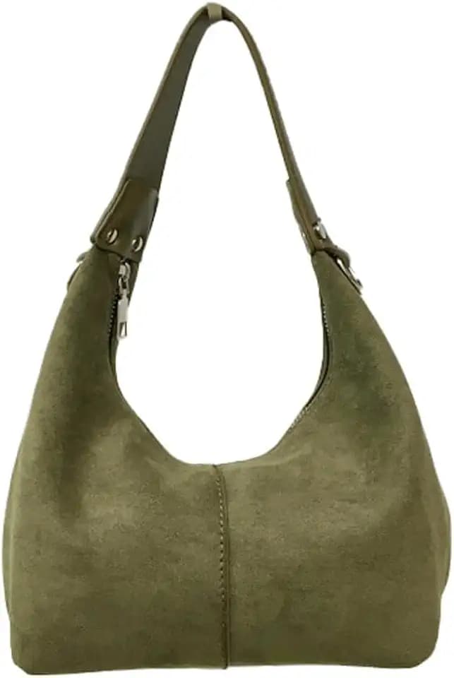 Slouchy Suede Shoulder Bags For Women Suede Tote Bag Suede Winter Work Purses Crescent Bag Handbag Fall