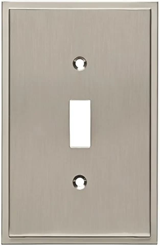 Brainerd Simple Steps 1-Gang Satin Nickel Single Toggle Wall Plate