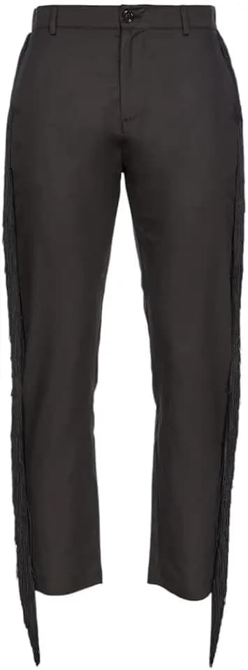 Pinko Damen Paddington Leinenhose mit Fransen Lässige Hose