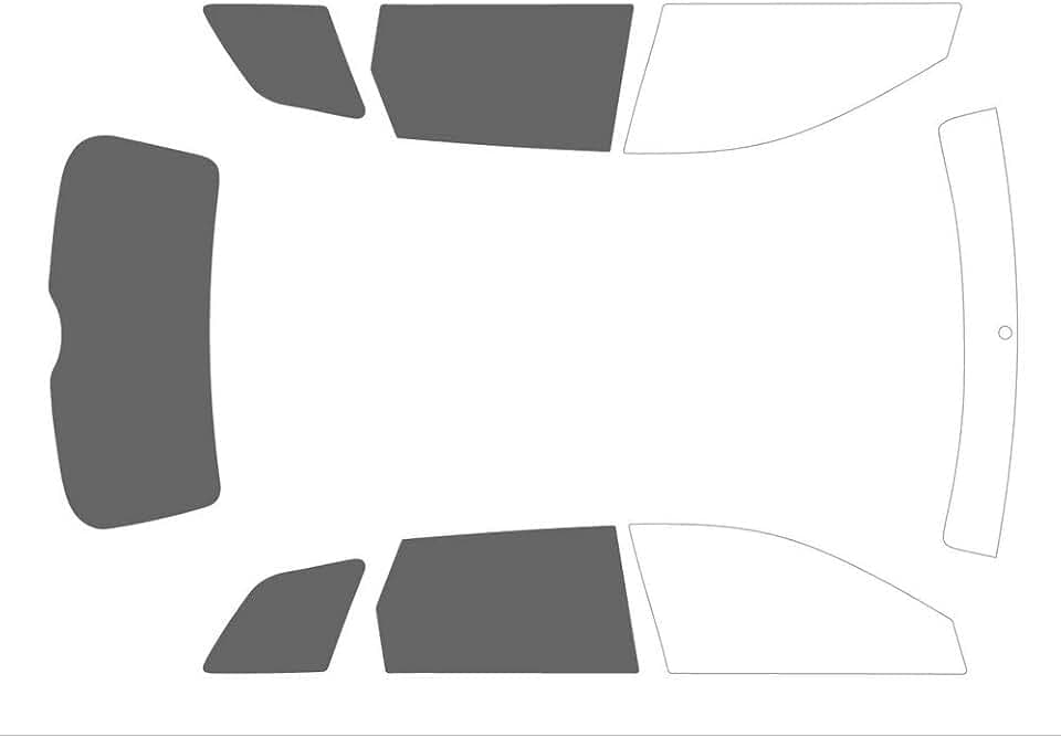 Varianz Auto getönte Displayschutzfolien für Auto Kit 3/4 hinten, Schwarz 20