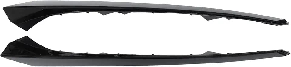 MOTOKU Pair Glossy Black Front Headlight Eyelid Molding Trim Eyebrow Strip