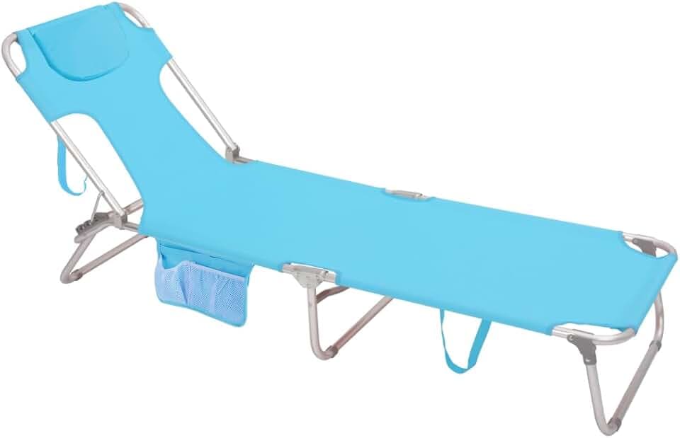 SUNNYFEEL Lay Flat Tanning Chair, Face Down Lounger, 5-Position Reclining
