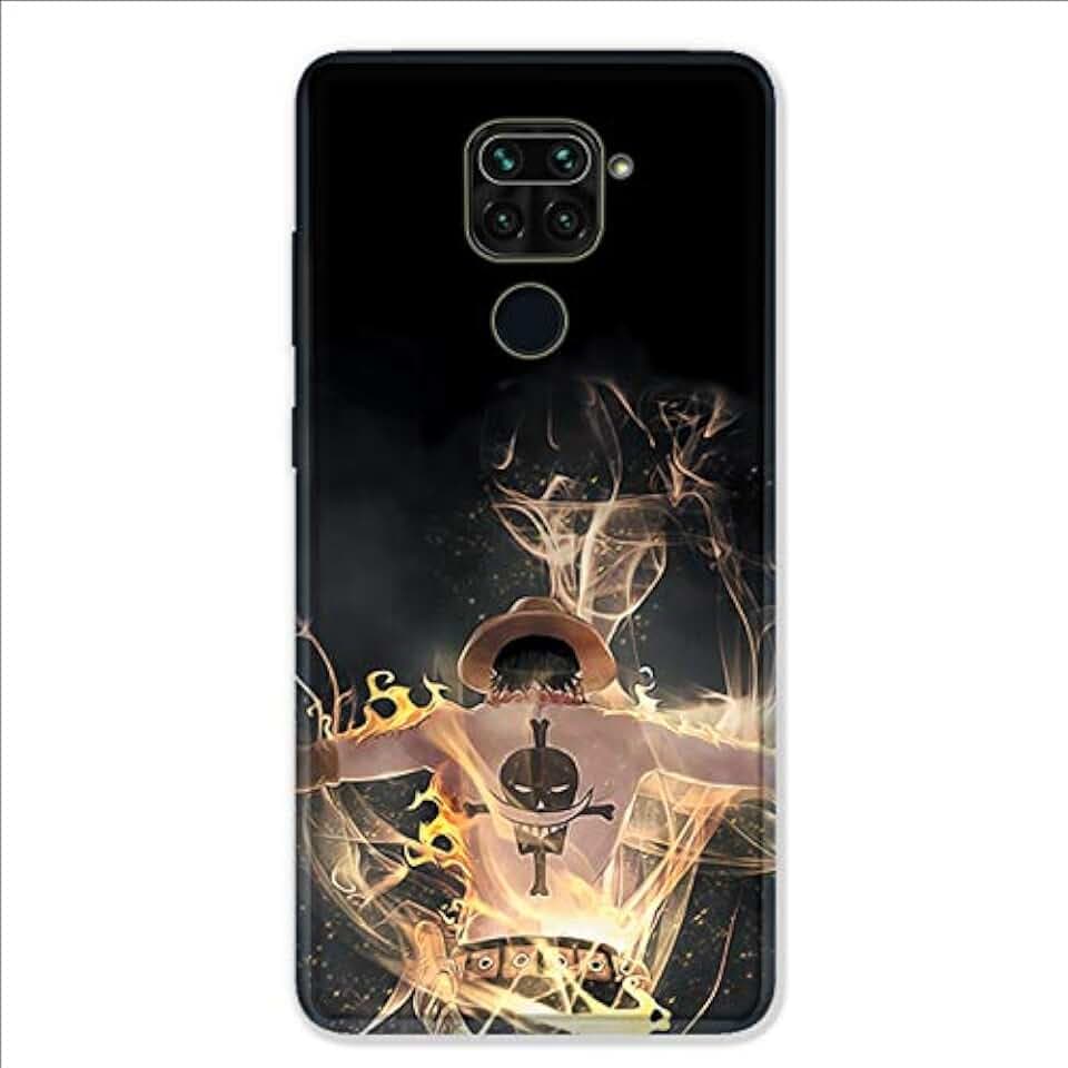 Schutzhülle für Xiaomi Redmi Note 9 – Manga One Piece Ace, Schwarz