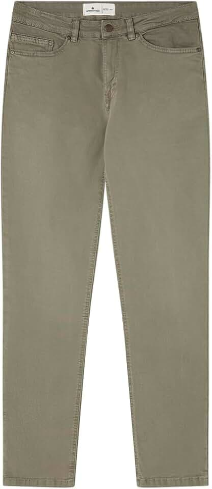 SPRINGFIELD Herren Basic Slim 5 Pockets Hose mit 5 Taschen, kaki, 28